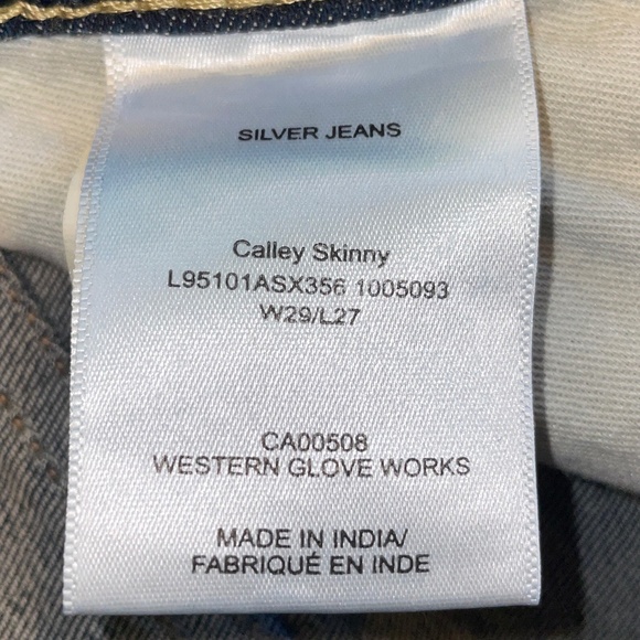 EUC Silver Jeans Calley High-Rise Skinny Size 29/27 - Picture 6 of 9